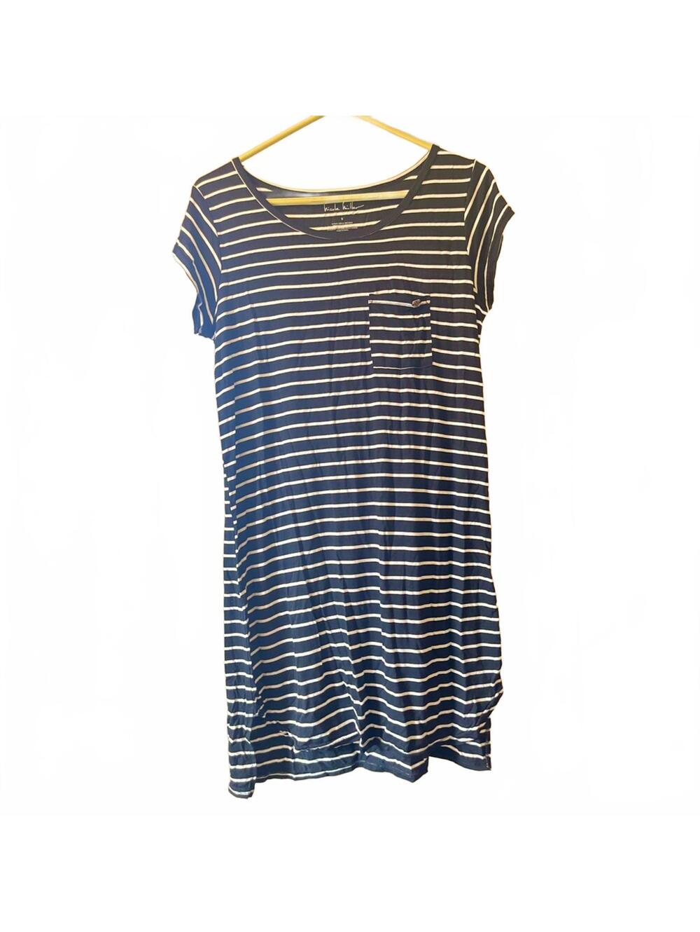 Nicole Miller Navy & White Striped Dress